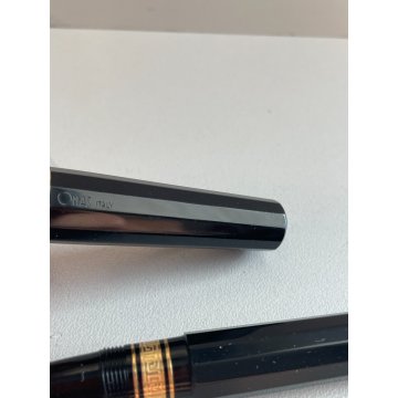 PENNA SFERA OMAS MILORD BALLPOINT PEN NERA SFACCETTATA DORATA ROLLER ITALIA