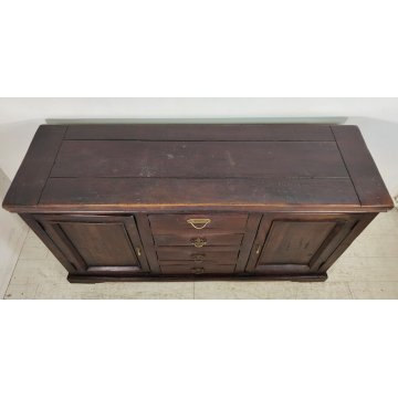 ANTICA CREDENZA legno teak EPOCA 900 cassetti 2 ANTE stipo OLD WOODEN CUPBOARD