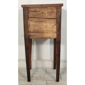 RARA Coppia ANTICO COMODINO Luigi XVI epoca 700 legno noce OLD WOODEN NIGHTSTAND