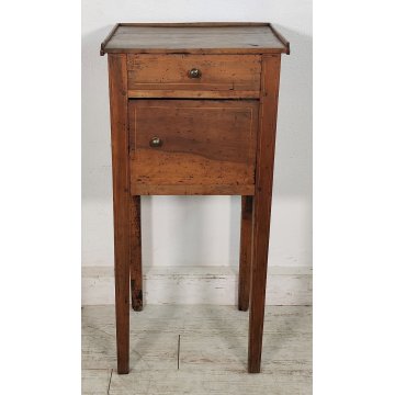 RARA Coppia ANTICO COMODINO Luigi XVI epoca 700 legno noce OLD WOODEN NIGHTSTAND