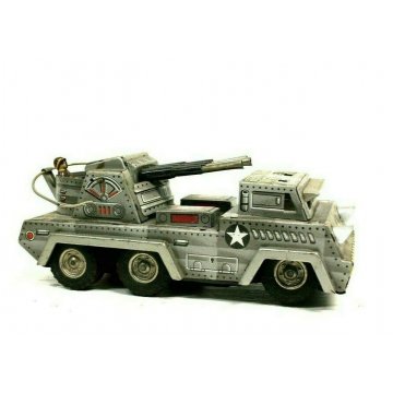 GIOCO GIOCATTOLO LATTA EPOCA CARROARMATO GAME TANK  VINTAGE Sankey Japan 50's 