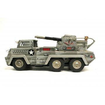 GIOCO GIOCATTOLO LATTA EPOCA CARROARMATO GAME TANK  VINTAGE Sankey Japan 50's 