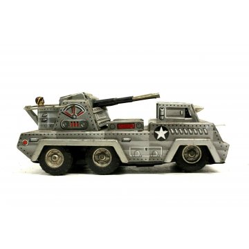 GIOCO GIOCATTOLO LATTA EPOCA CARROARMATO GAME TANK  VINTAGE Sankey Japan 50's 