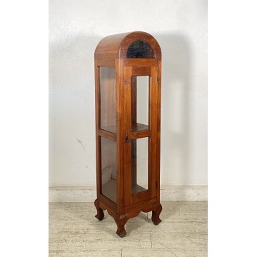 ANTICA PICCOLA VETRINA ESPOSITORE PRIMI 900 LEGNO TEAK MOBILE DISPENSA VETRO OLD