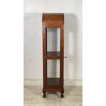 ANTICA PICCOLA VETRINA ESPOSITORE PRIMI 900 LEGNO TEAK MOBILE DISPENSA VETRO OLD