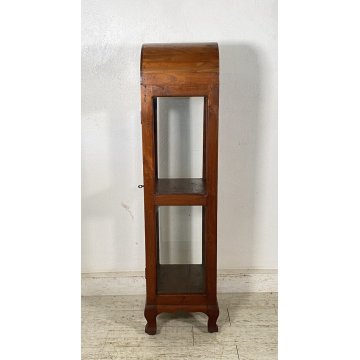 ANTICA PICCOLA VETRINA ESPOSITORE PRIMI 900 LEGNO TEAK MOBILE DISPENSA VETRO OLD