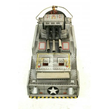 GIOCO GIOCATTOLO LATTA EPOCA CARROARMATO GAME TANK  VINTAGE Sankey Japan 50's 