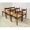 LOTTO 6 SEDIA GIANFRANCO FRATTINI CASSINA LEGNO PAGLIA DI VIENNA ANNI 60 CHAIR