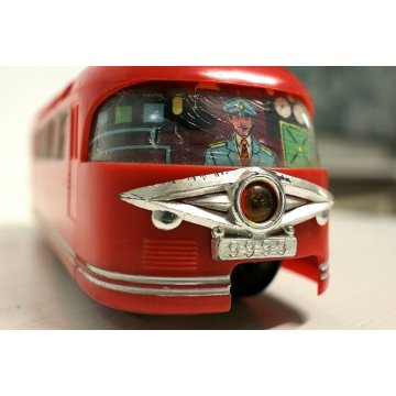 GIOCO GIOCATTOLO PLASTICA LOCOMOTORE TRAIN Cosmos Hong Kong BATTERY  EPOCA 60's 