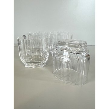 6 BICCHIERI WHISKY CRYSTAL GLASSES CRISTALLO DESIGN Griziotti Arnolfo di Cambio