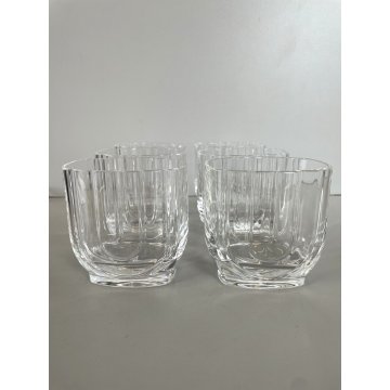 6 BICCHIERI WHISKY CRYSTAL GLASSES CRISTALLO DESIGN Griziotti Arnolfo di Cambio