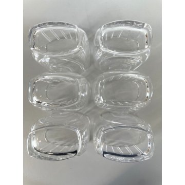 6 BICCHIERI WHISKY CRYSTAL GLASSES CRISTALLO DESIGN Griziotti Arnolfo di Cambio