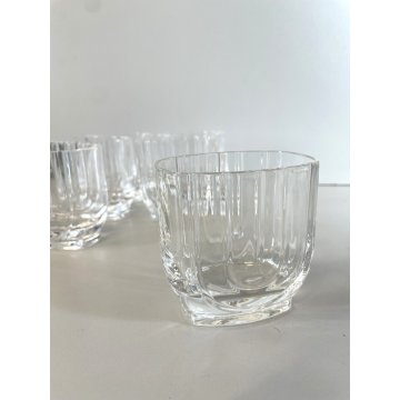 6 BICCHIERI WHISKY CRYSTAL GLASSES CRISTALLO DESIGN Griziotti Arnolfo di Cambio