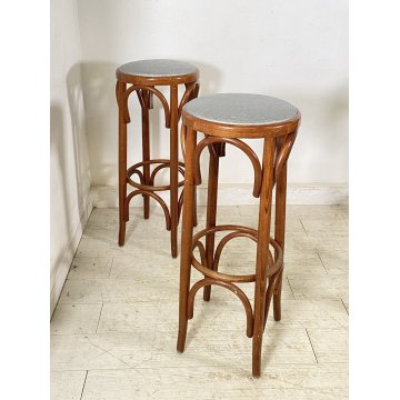 LOTTO 4 SGABELLI STILE THONET MIDOLLINO SGABELLO ANNI 90 BAR SEGGIOLINO RATTAN