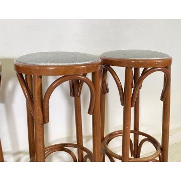 LOTTO 4 SGABELLI STILE THONET MIDOLLINO SGABELLO ANNI 90 BAR SEGGIOLINO RATTAN