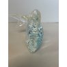 SCULTURA VETRO Murano SOMMERSO PESCE BLU AZZURRO ITALIA GLASS FISH PAGLIUZZE ARG