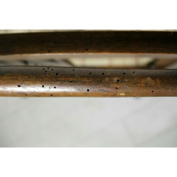 PANCA PANCHETTA STILE BAROCCO BANQUETTE BENCH LEGNO NOCE DIVANETTO 2 POSTI '900