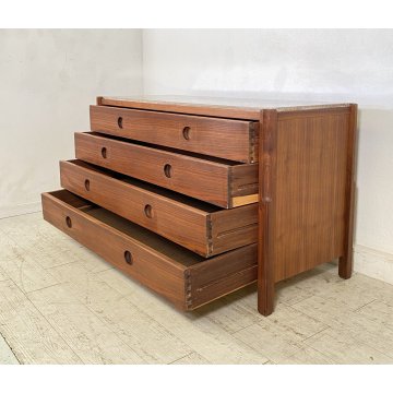 ANTICO COMÒ CASSETTONE VINTAGE 1960 LEGNO TEAK MARMO DANESE CASSETTIERA DESIGN