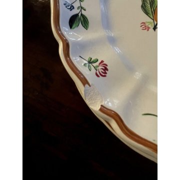 ANTICO SERVIZIO PIATTI 77pz CERAMICA Bassanese DECORATO A MANO FIORI FRUTTA 1938