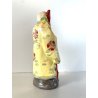 SCULTURA CERAMICA CINESE Famille Rose FIGURA DIO LONGEVITA' Shou Lao 14 cm/h