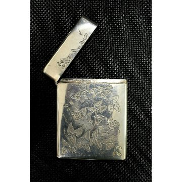 ANTICA SCATOLA BIGLIETTI VISITA ARGENTO PUNZONI INCISA SILVER CARD CASE ENGLAND