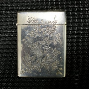 ANTICA SCATOLA BIGLIETTI VISITA ARGENTO PUNZONI INCISA SILVER CARD CASE ENGLAND