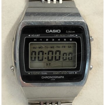 Casio 95QS-30 OROLOGIO POLSO cronografo DESIGN VINTAGE anni 80 OLD WRIST WATCH