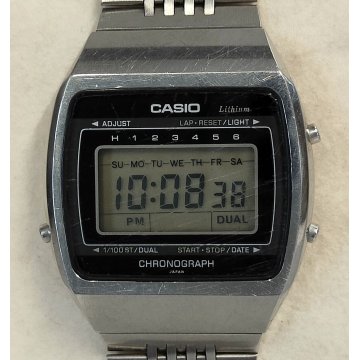 Casio 95QS-30 OROLOGIO POLSO cronografo DESIGN VINTAGE anni 80 OLD WRIST WATCH