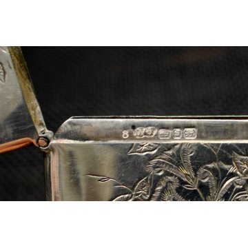 ANTICA SCATOLA BIGLIETTI VISITA ARGENTO PUNZONI INCISA SILVER CARD CASE ENGLAND