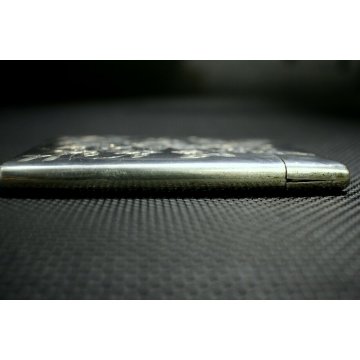 ANTICA SCATOLA BIGLIETTI VISITA ARGENTO PUNZONI INCISA SILVER CARD CASE ENGLAND
