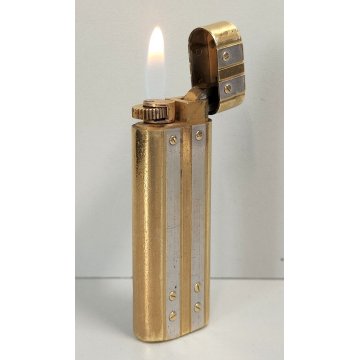 Must de Cartier ACCENDINO TASCA Santos VINTAGE LIGHTER BRIQUET argento oro