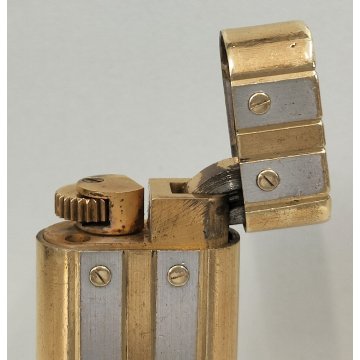 Must de Cartier ACCENDINO TASCA Santos VINTAGE LIGHTER BRIQUET argento oro