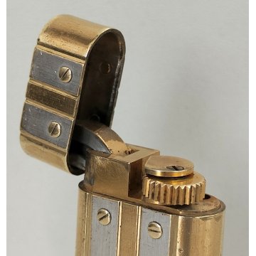 Must de Cartier ACCENDINO TASCA Santos VINTAGE LIGHTER BRIQUET argento oro