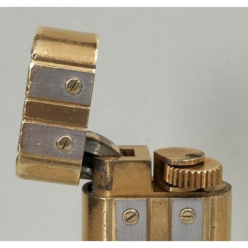 Must de Cartier ACCENDINO TASCA Santos VINTAGE LIGHTER BRIQUET argento oro