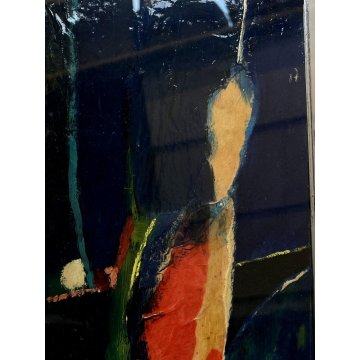 QUADRO DIPINTO OLIO ASTRATTO Carlo Toffalini ARTE CONTEMPORANEA CROCE EPOCA '900