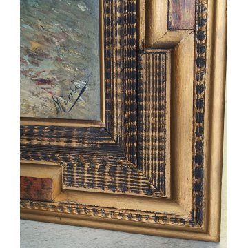 Beppe Ciardi QUADRO DIPINTO olio tavola UNA TROVATELLA Copia d'Autore EPOCA '900