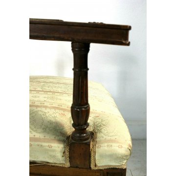 COPPIA POLTRONCINE SALA SALOTTO LEGNO NOCE INTAGLIATE STILE BAROCCO '800/'900