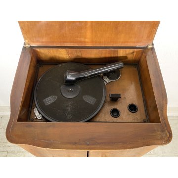 ANTICO MOBILE RADIO Radiofonografo Marelli Miza Fono RD59 Giradischi LEGNO 1930