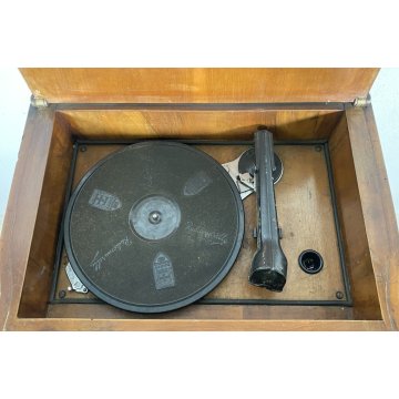 ANTICO MOBILE RADIO Radiofonografo Marelli Miza Fono RD59 Giradischi LEGNO 1930