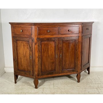 ANTICA CREDENZA TOSCANA LEGNO NOCE MASSELLO SCANTONATA 1800 MADIA DISPENSA EPOCA