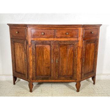 ANTICA CREDENZA TOSCANA LEGNO NOCE MASSELLO SCANTONATA 1800 MADIA DISPENSA EPOCA