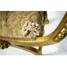 ANTICA SEDIA SAVONAROLA DANTESCA ARMCHAIR CHAIR GILDED LEGNO FOGLIA ORO DECORO