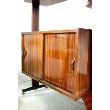 LIBRERIA MODULARE A GIORNO STANDING WALL UNIT BOOKSHELF DESIGN ANNI 50/60