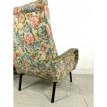 COPPIA POLTRONA DESIGN in STILE MARCO ZANUSO ARMCHAIR FAUTEUIL VINTAGE ANNI '60