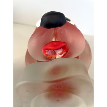 FIGURA CANE VETRO ROSSO SOMMERSO Murano DESIGN Seguso (?) VINTAGE FROSTED GLASS