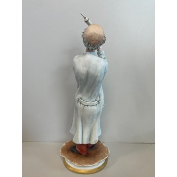 CERAMICA CAPODIMONTE MEDICO VINTAGE anni 70 PORCELLANA BISCUIT UOMO DOTTORE