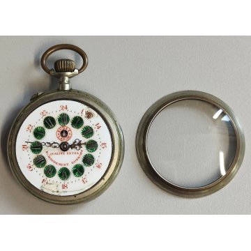 ANTICO OROLOGIO TASCA taschino Roskopf AUDAX & LABOR epoca '900 OLD POCKET WATCH