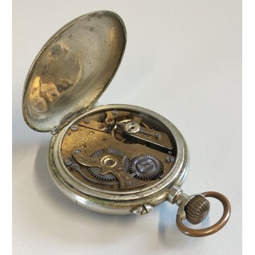 ANTICO OROLOGIO TASCA taschino Roskopf AUDAX & LABOR epoca '900 OLD POCKET WATCH