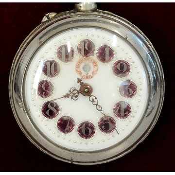 ANTICO OROLOGIO TASCA taschino Horoscope EPOCA '900 OLD POCKET WATCH cloisonne