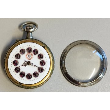 ANTICO OROLOGIO TASCA taschino Horoscope EPOCA '900 OLD POCKET WATCH cloisonne